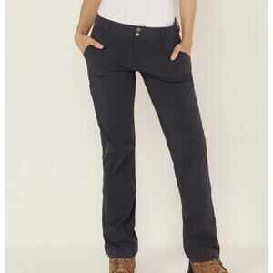 Columbia Saturday Trail Pants Stretch Womens 6 LONG Gray Roll-Up Legs 30X33